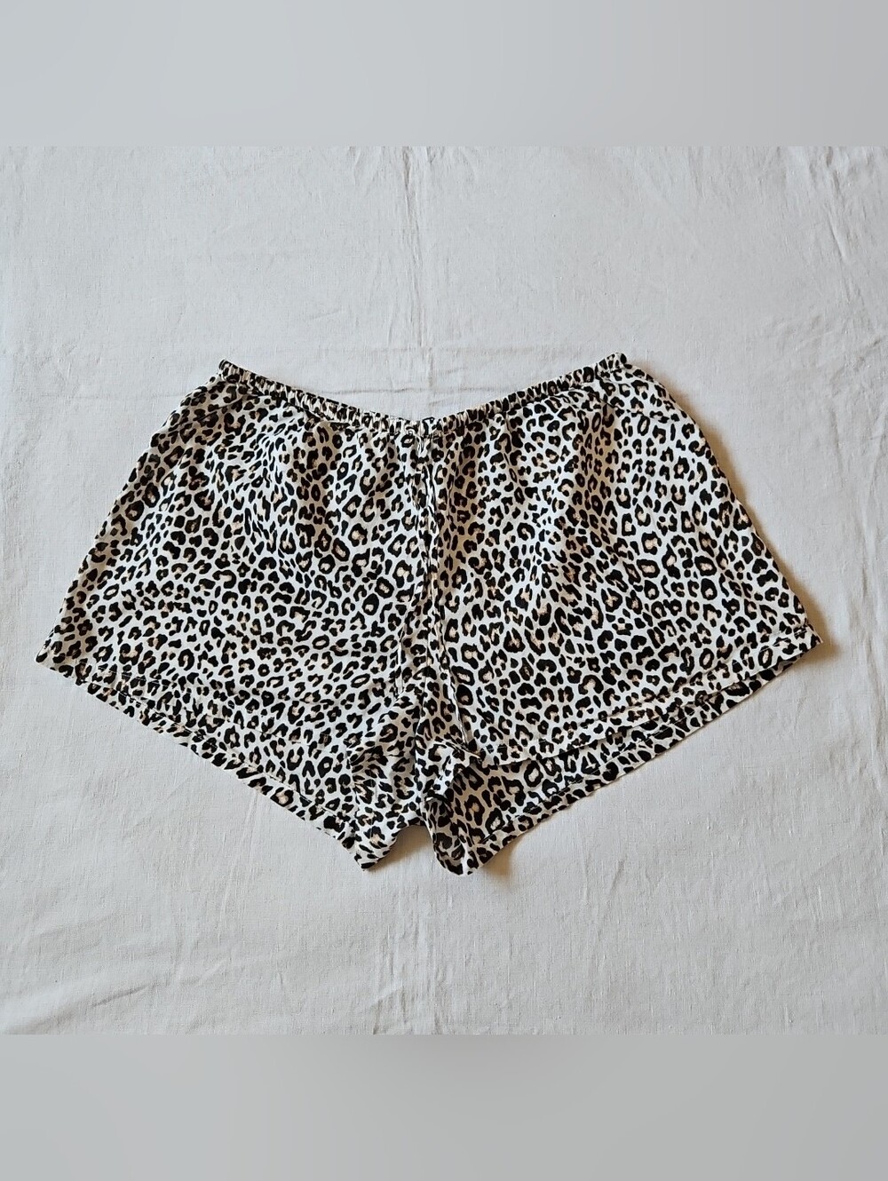 J.Crew Leopard Print Voile Beach Lightweight Cotton Shorts Drawstring Sz XS